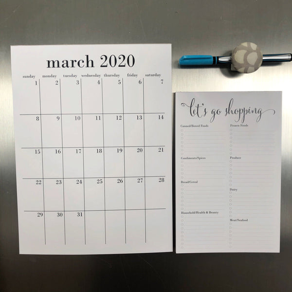 8.5x11 wall calendar 2022 - 2023 with option to add magnet